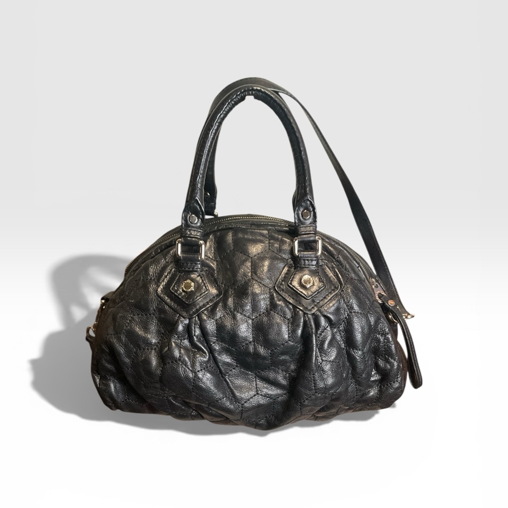 Marc Jacobs Black Quilted Leather Dome Satchel - Picture 3 of 6